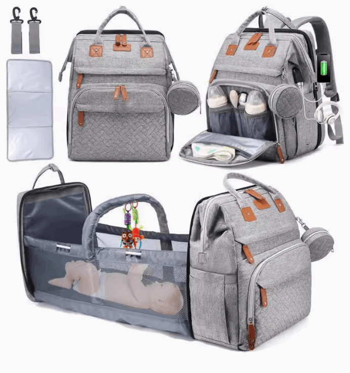 Multifunctional Foldable Waterproof Mother-Baby-Child Bag